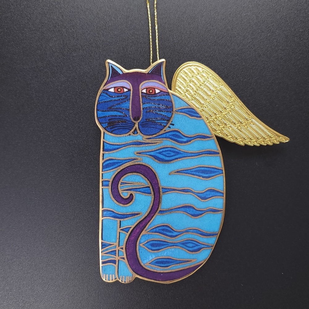Laurel Burch BONITA Angeli-Cats Bradford Cat Angel Christmas Ornament Porcelain‎
